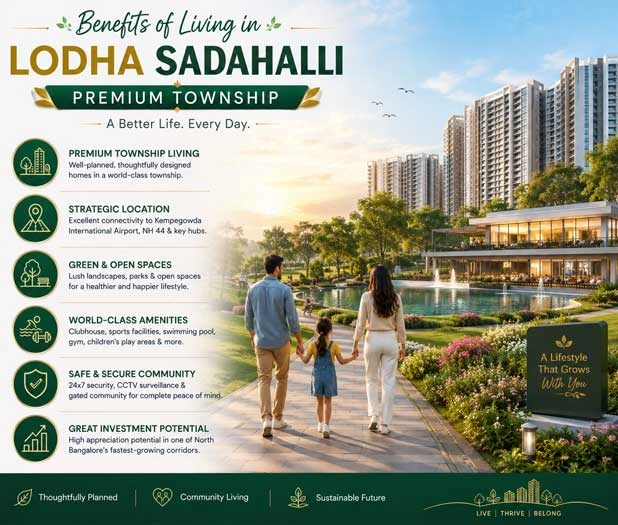 Lodha Sadahalli Benefits of Living